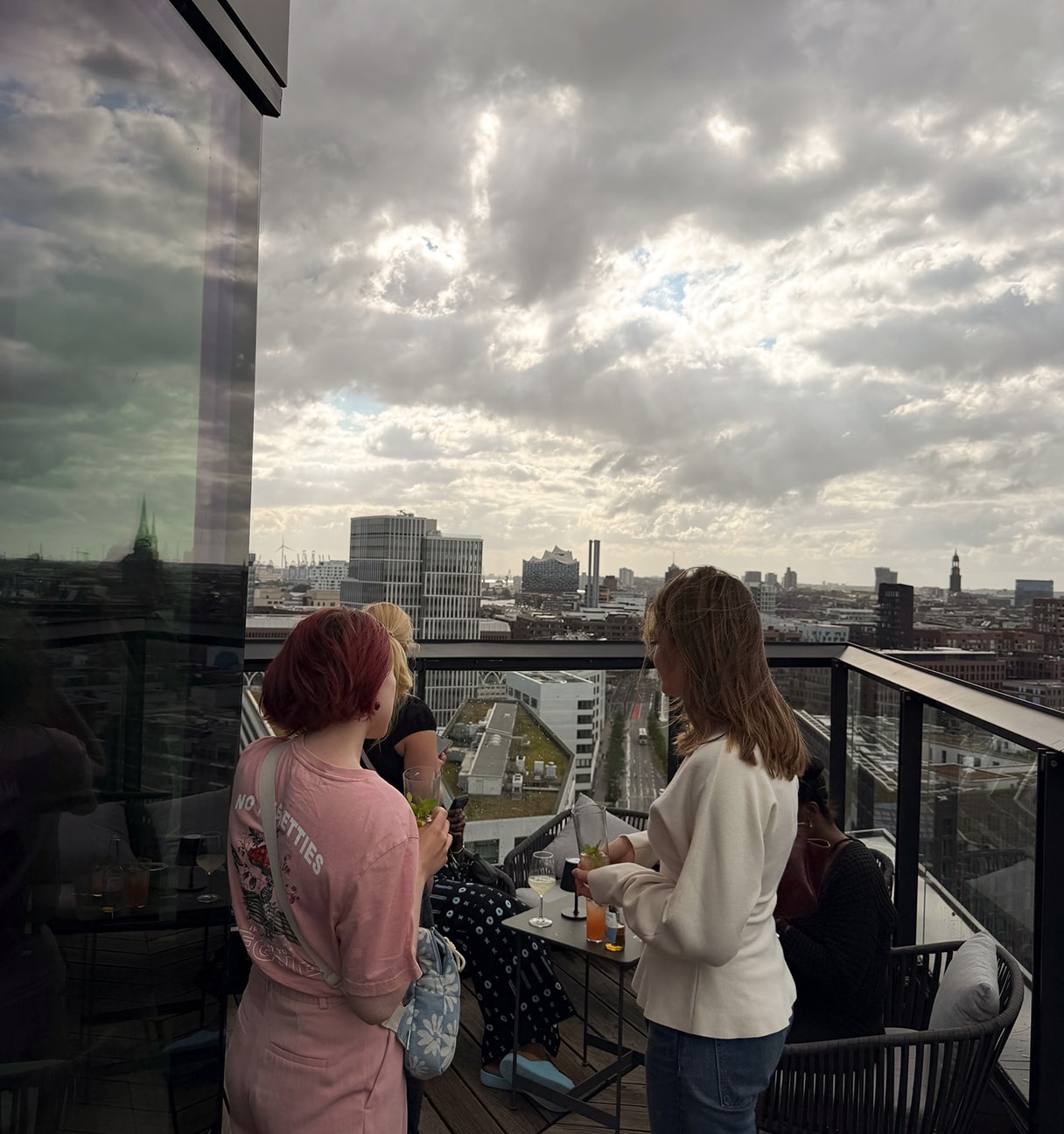 on the rooftop bar