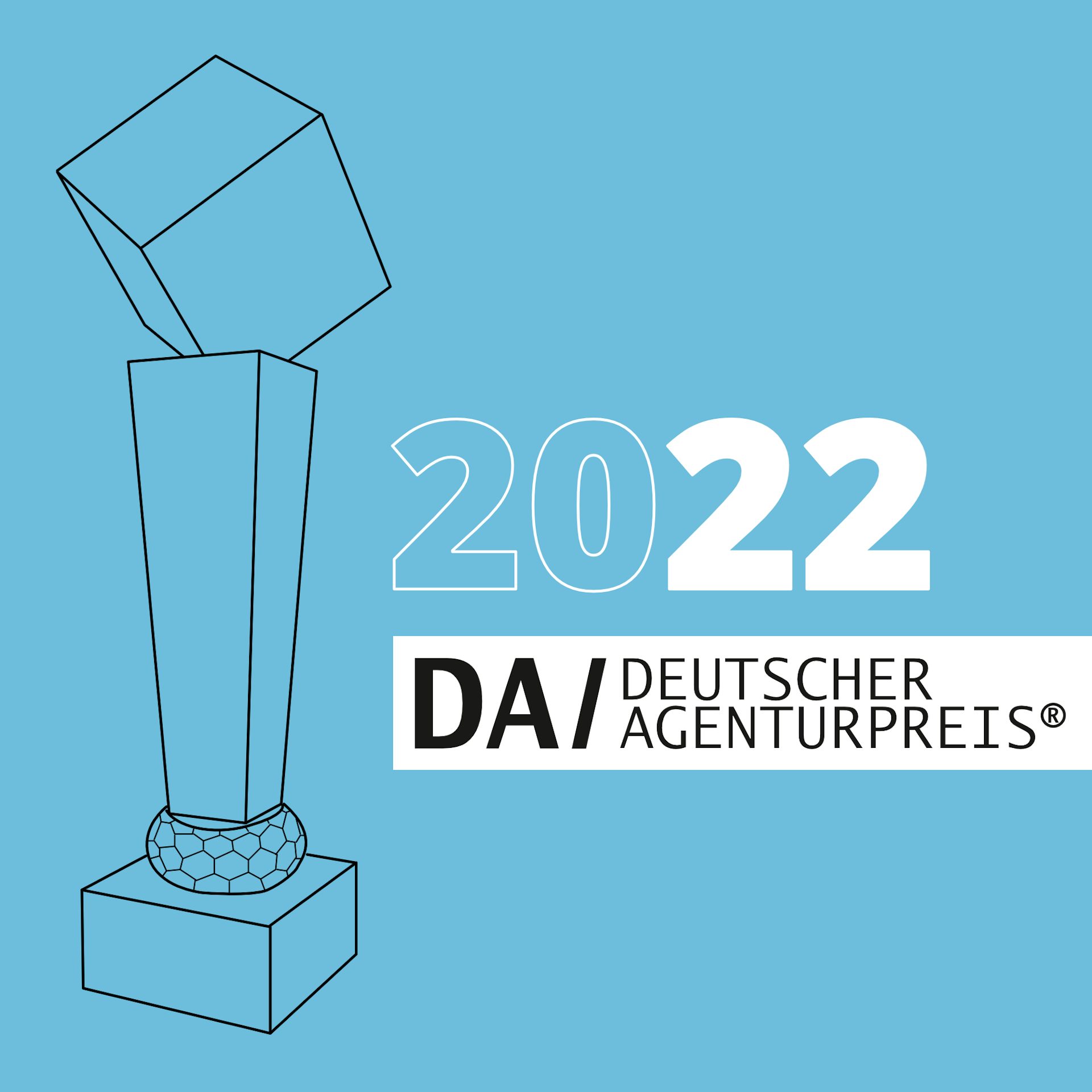 Logo des DA Deutscher Agenturpreis 2022 für erfolgreiche Teilnehmer